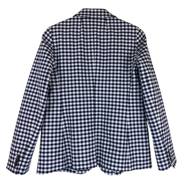 J.Crew Parke Blazer Gingham Bi-Stretch Cotton Blend Women’s Size 10 NWOT - Picture 3 of 11